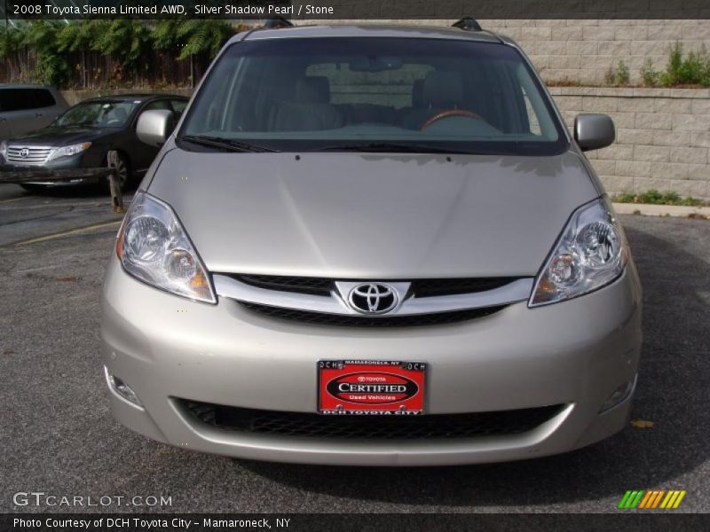 Silver Shadow Pearl / Stone 2008 Toyota Sienna Limited AWD