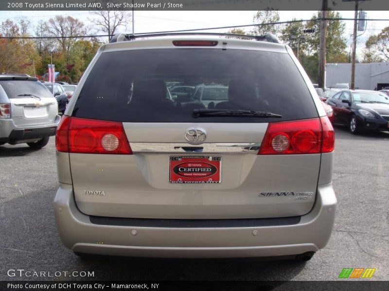 Silver Shadow Pearl / Stone 2008 Toyota Sienna Limited AWD