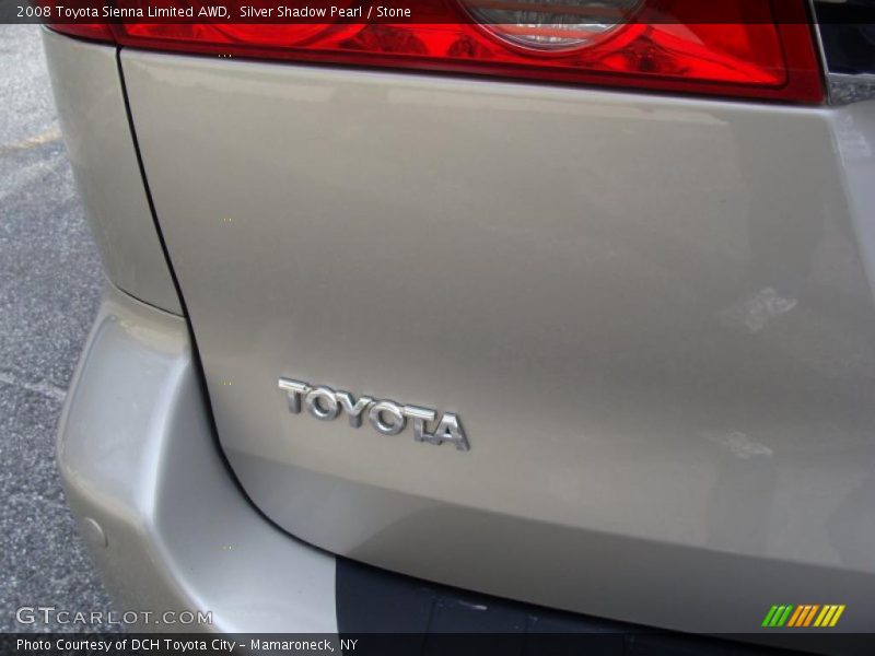 Silver Shadow Pearl / Stone 2008 Toyota Sienna Limited AWD