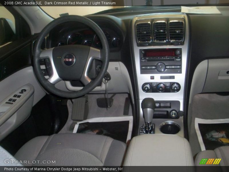 Dark Crimson Red Metallic / Light Titanium 2008 GMC Acadia SLE