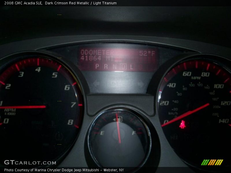 Dark Crimson Red Metallic / Light Titanium 2008 GMC Acadia SLE