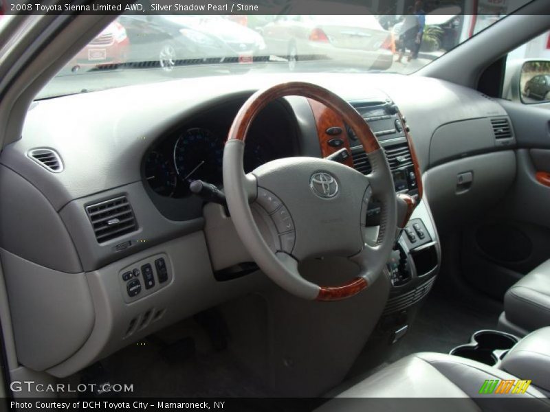 Silver Shadow Pearl / Stone 2008 Toyota Sienna Limited AWD