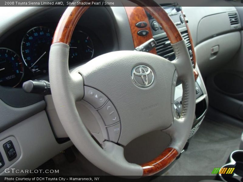 Silver Shadow Pearl / Stone 2008 Toyota Sienna Limited AWD