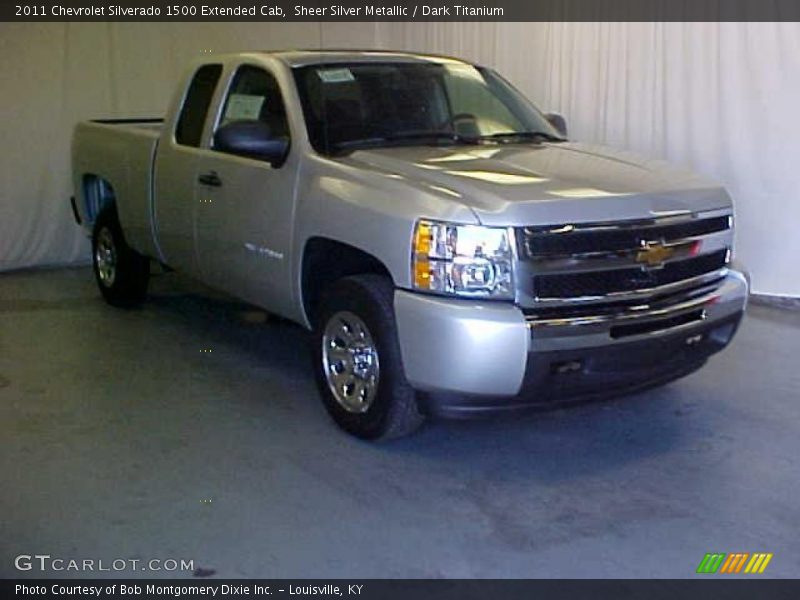 Sheer Silver Metallic / Dark Titanium 2011 Chevrolet Silverado 1500 Extended Cab