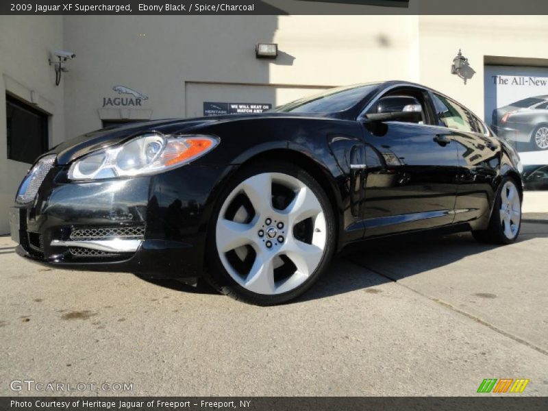 Ebony Black / Spice/Charcoal 2009 Jaguar XF Supercharged