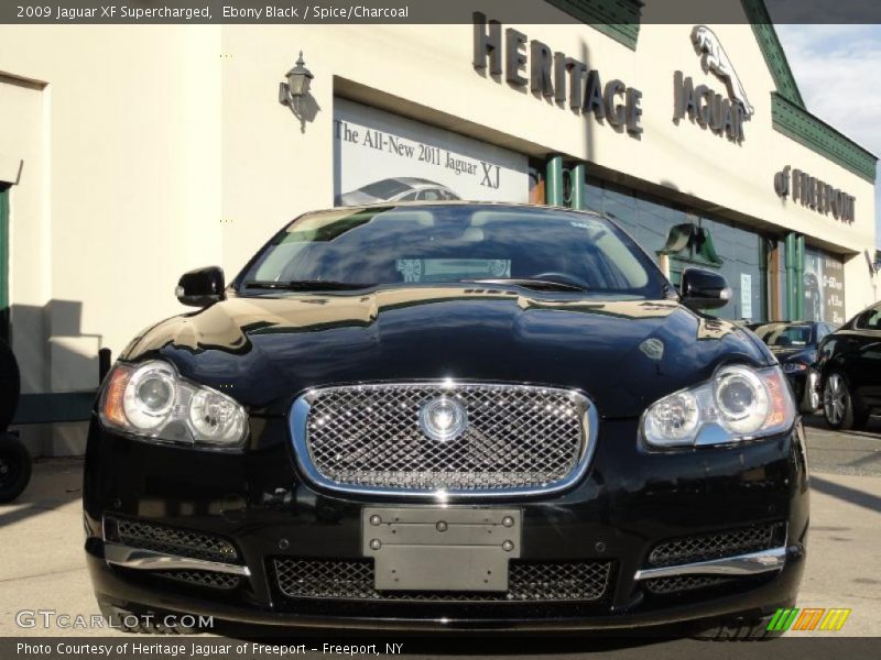 Ebony Black / Spice/Charcoal 2009 Jaguar XF Supercharged
