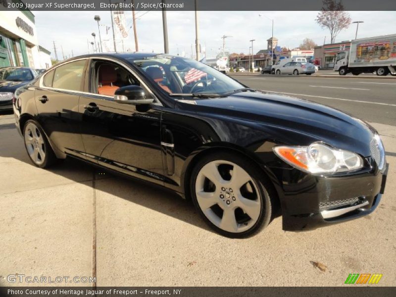 Ebony Black / Spice/Charcoal 2009 Jaguar XF Supercharged