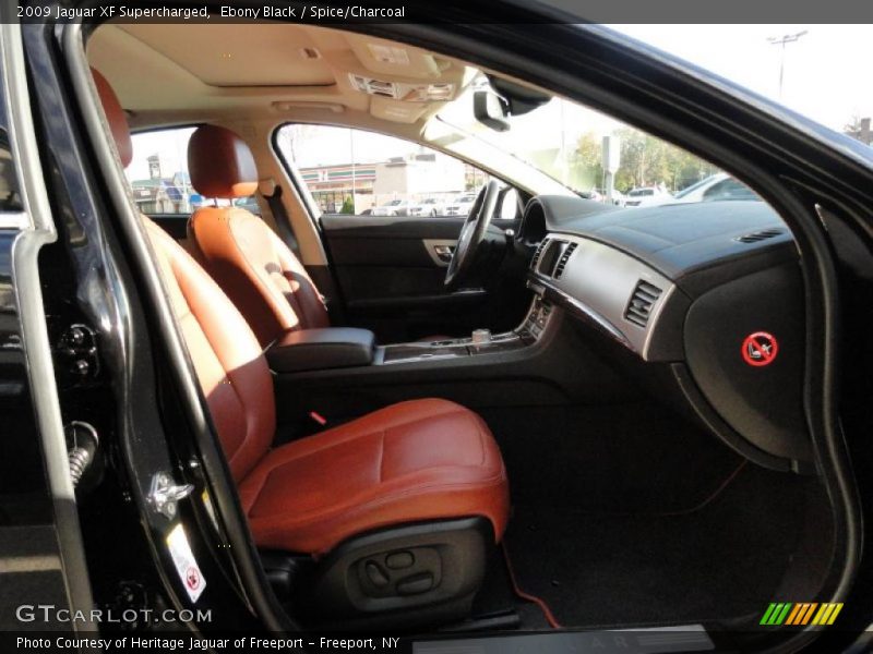 Ebony Black / Spice/Charcoal 2009 Jaguar XF Supercharged