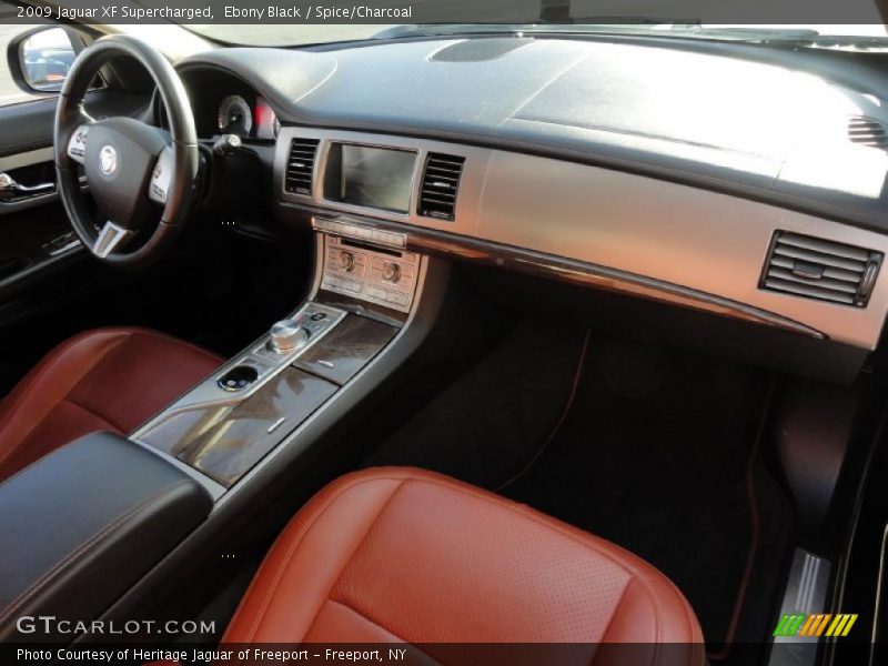 Ebony Black / Spice/Charcoal 2009 Jaguar XF Supercharged