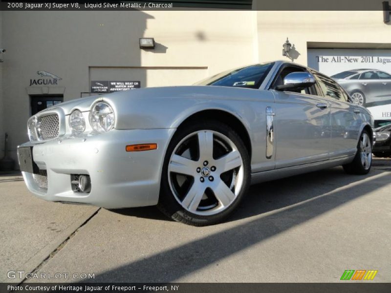 Liquid Silver Metallic / Charcoal 2008 Jaguar XJ Super V8