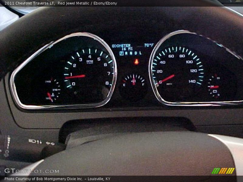 Red Jewel Metallic / Ebony/Ebony 2011 Chevrolet Traverse LT