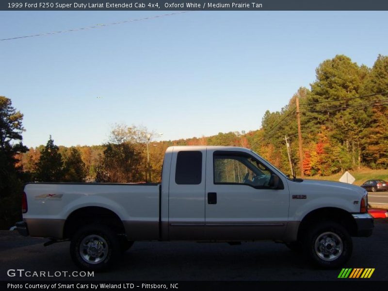Oxford White / Medium Prairie Tan 1999 Ford F250 Super Duty Lariat Extended Cab 4x4