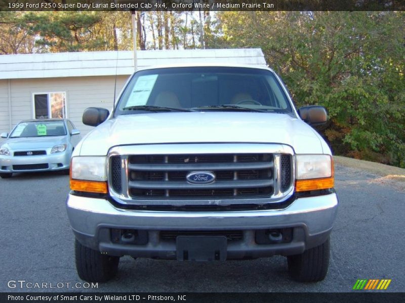 Oxford White / Medium Prairie Tan 1999 Ford F250 Super Duty Lariat Extended Cab 4x4
