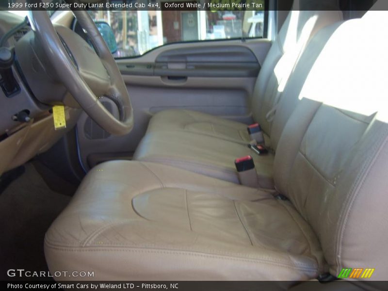 Oxford White / Medium Prairie Tan 1999 Ford F250 Super Duty Lariat Extended Cab 4x4
