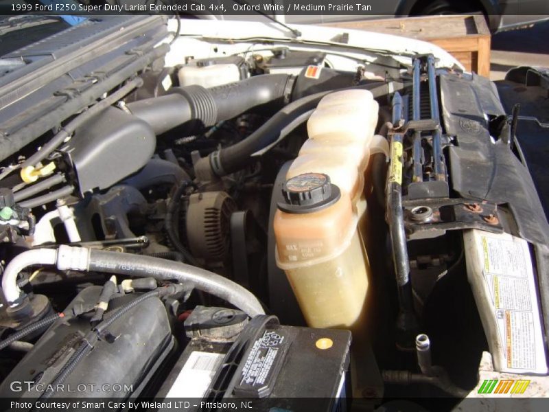 Oxford White / Medium Prairie Tan 1999 Ford F250 Super Duty Lariat Extended Cab 4x4