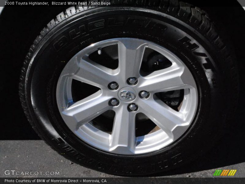 Blizzard White Pearl / Sand Beige 2008 Toyota Highlander