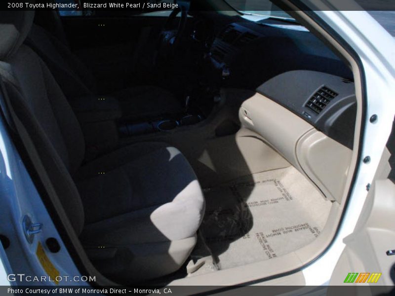 Blizzard White Pearl / Sand Beige 2008 Toyota Highlander