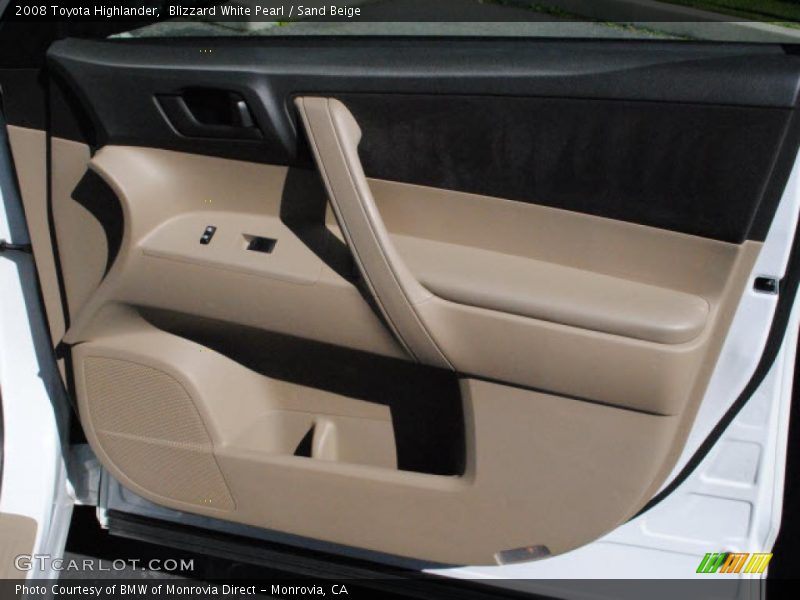 Blizzard White Pearl / Sand Beige 2008 Toyota Highlander