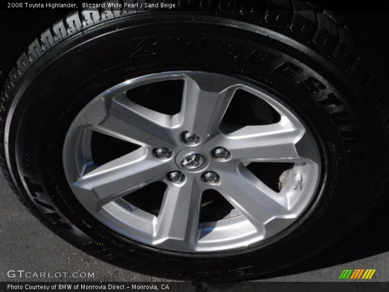 Blizzard White Pearl / Sand Beige 2008 Toyota Highlander