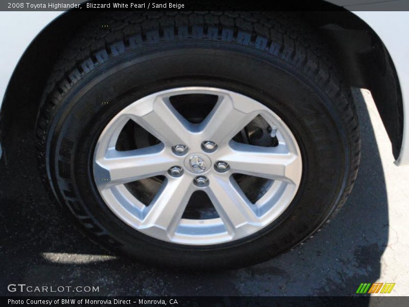 Blizzard White Pearl / Sand Beige 2008 Toyota Highlander