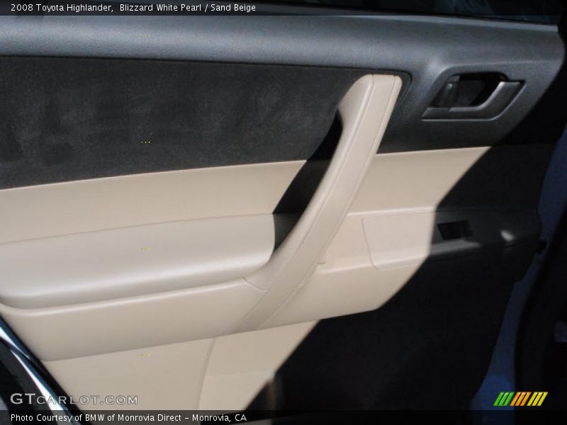 Blizzard White Pearl / Sand Beige 2008 Toyota Highlander