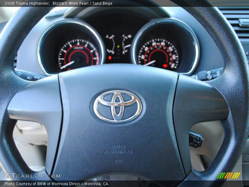 Blizzard White Pearl / Sand Beige 2008 Toyota Highlander