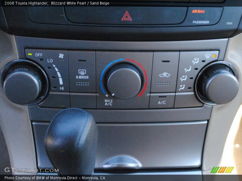 Blizzard White Pearl / Sand Beige 2008 Toyota Highlander