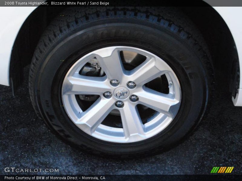 Blizzard White Pearl / Sand Beige 2008 Toyota Highlander