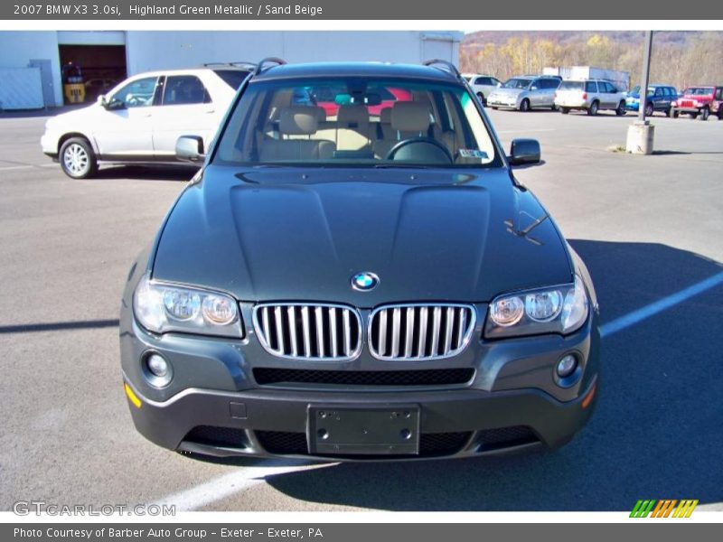 Highland Green Metallic / Sand Beige 2007 BMW X3 3.0si