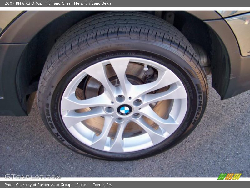 Highland Green Metallic / Sand Beige 2007 BMW X3 3.0si