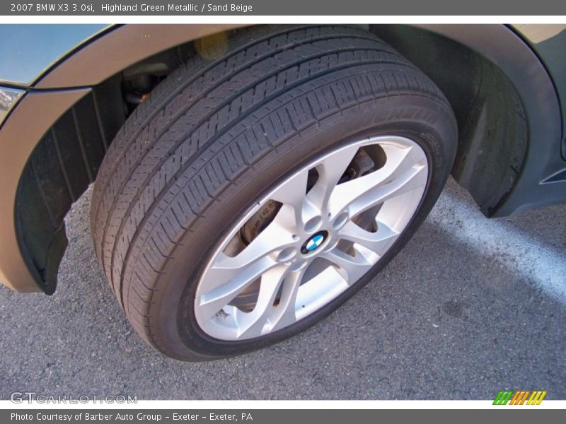 Highland Green Metallic / Sand Beige 2007 BMW X3 3.0si