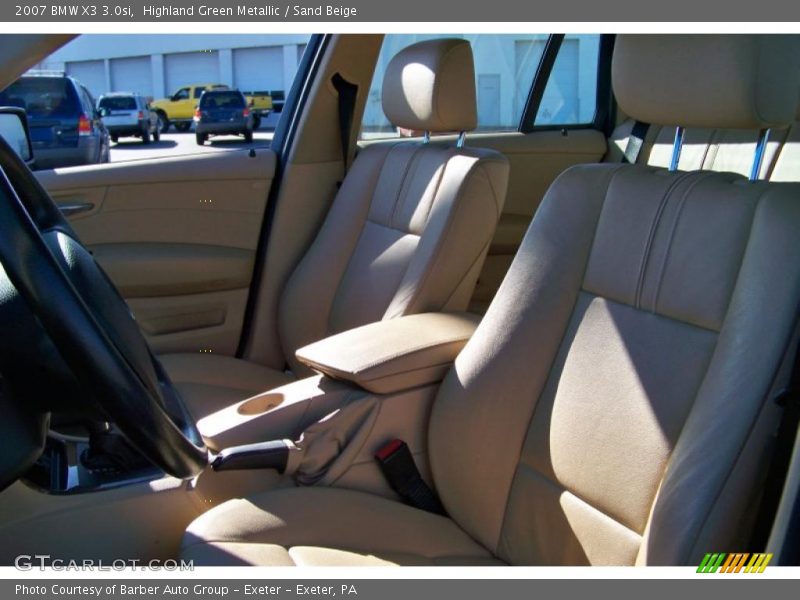 Highland Green Metallic / Sand Beige 2007 BMW X3 3.0si