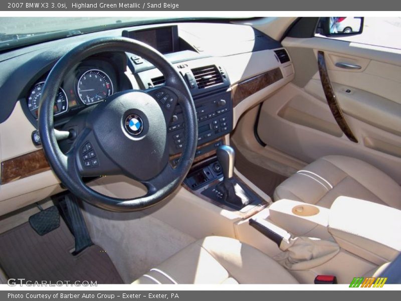 Highland Green Metallic / Sand Beige 2007 BMW X3 3.0si