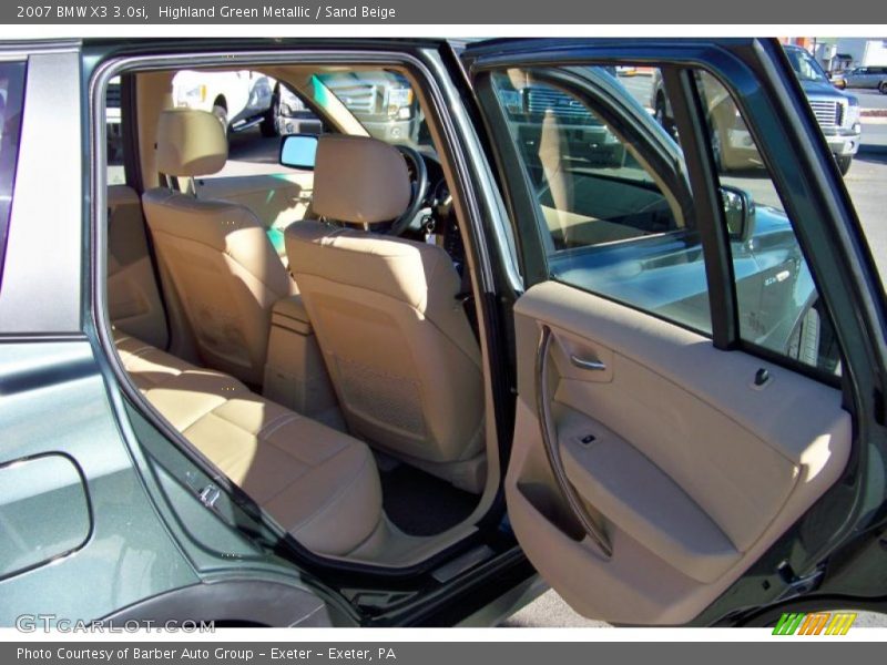Highland Green Metallic / Sand Beige 2007 BMW X3 3.0si