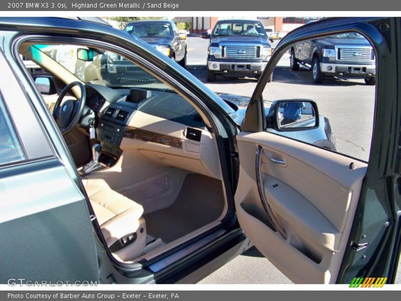 Highland Green Metallic / Sand Beige 2007 BMW X3 3.0si
