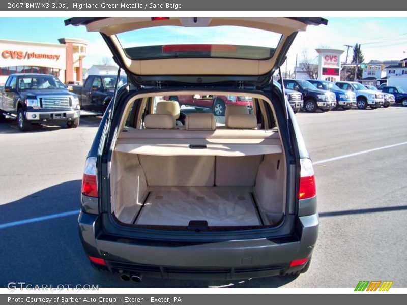Highland Green Metallic / Sand Beige 2007 BMW X3 3.0si