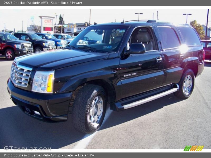 Sable Black / Pewter 2003 Cadillac Escalade AWD