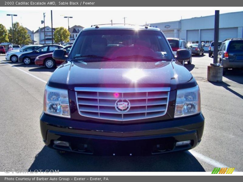 Sable Black / Pewter 2003 Cadillac Escalade AWD
