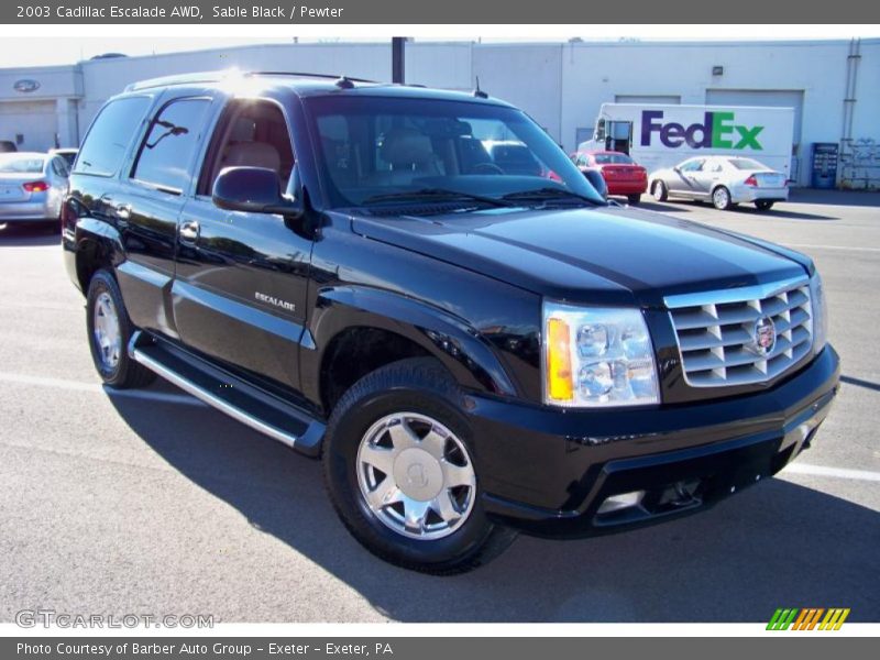 Sable Black / Pewter 2003 Cadillac Escalade AWD