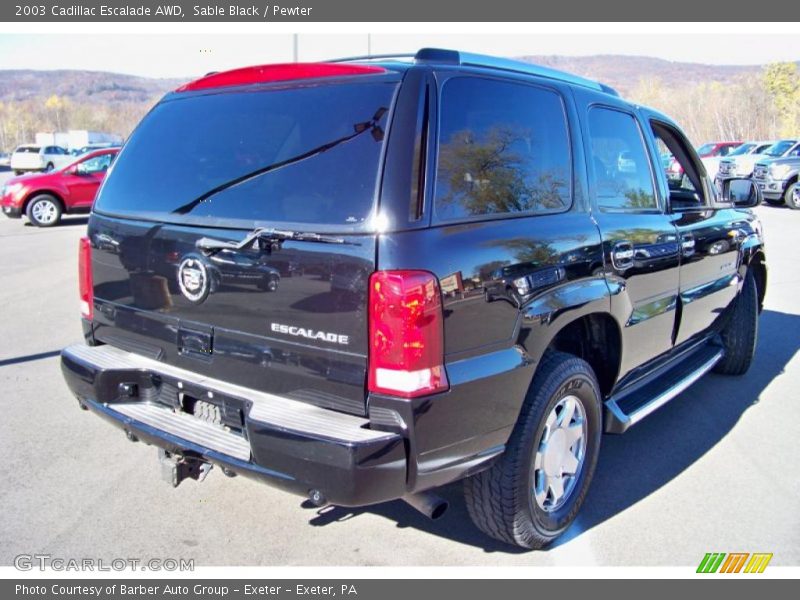 Sable Black / Pewter 2003 Cadillac Escalade AWD