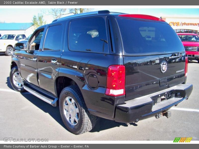 Sable Black / Pewter 2003 Cadillac Escalade AWD