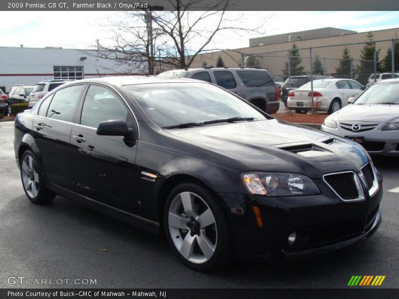 Panther Black / Onyx/Red 2009 Pontiac G8 GT