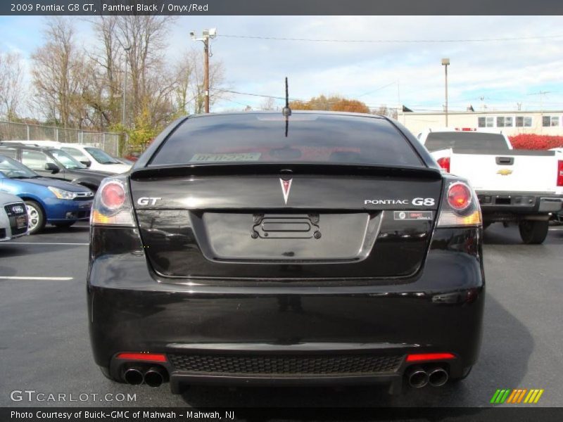 Panther Black / Onyx/Red 2009 Pontiac G8 GT