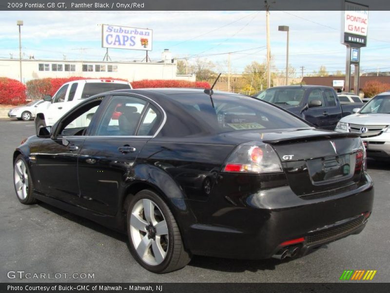 Panther Black / Onyx/Red 2009 Pontiac G8 GT