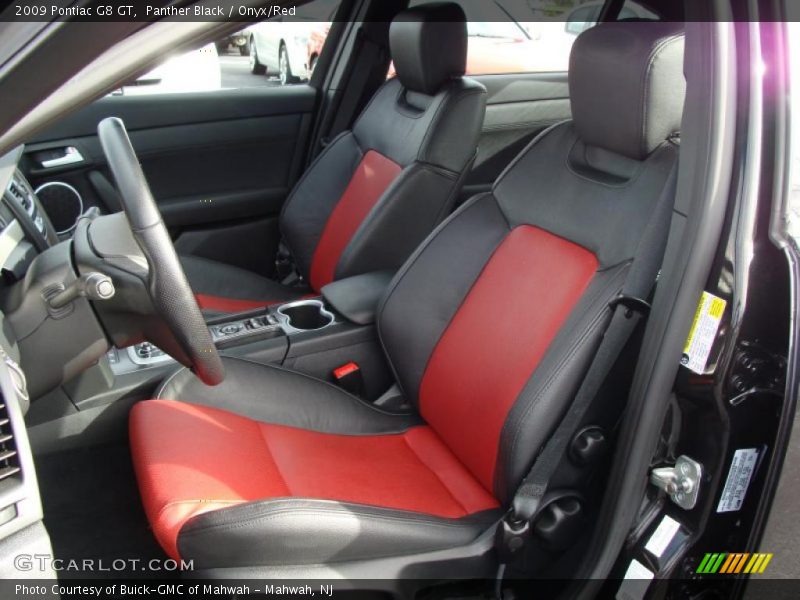 Panther Black / Onyx/Red 2009 Pontiac G8 GT