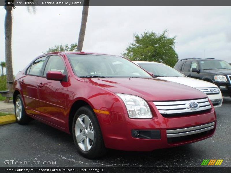 Redfire Metallic / Camel 2009 Ford Fusion SE