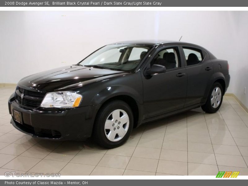 Brilliant Black Crystal Pearl / Dark Slate Gray/Light Slate Gray 2008 Dodge Avenger SE