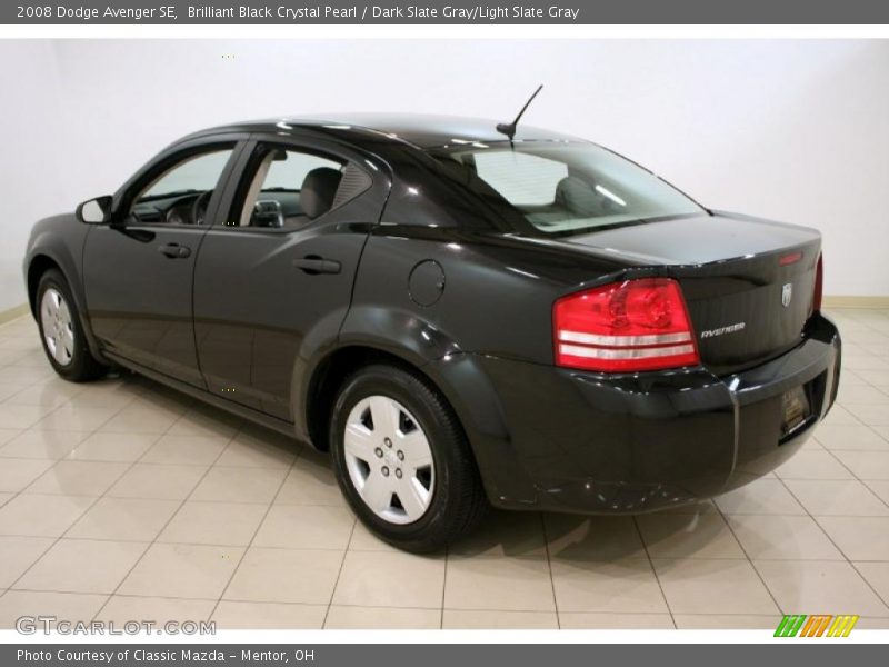 Brilliant Black Crystal Pearl / Dark Slate Gray/Light Slate Gray 2008 Dodge Avenger SE