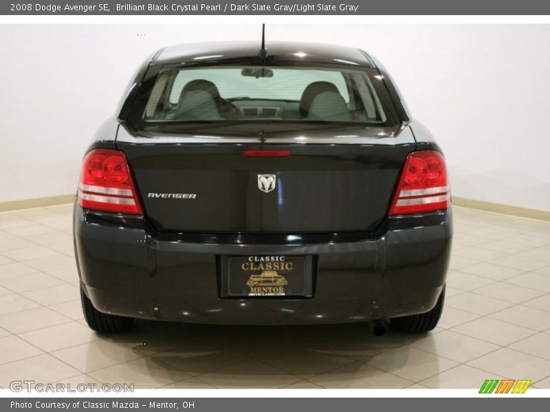 Brilliant Black Crystal Pearl / Dark Slate Gray/Light Slate Gray 2008 Dodge Avenger SE