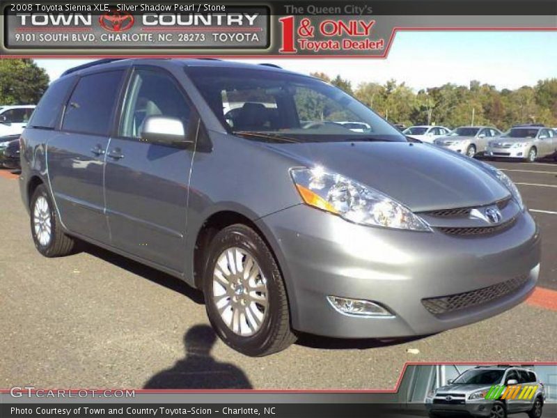 Silver Shadow Pearl / Stone 2008 Toyota Sienna XLE